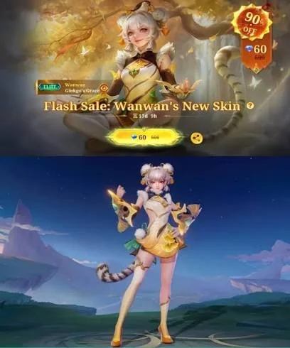 Skin Elite Wanwan “Ginkgo's Grace” Hadir, Flash Sale Cuma 60 Diamond!