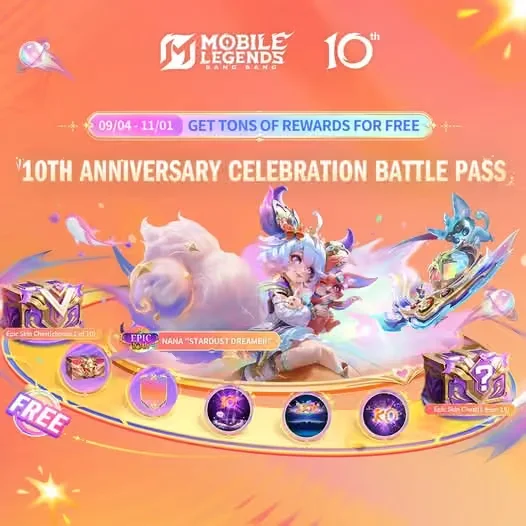Nana Stardust Dreamer Gratis: Cara Klaim Skin Epic di Anniversary 10 Tahun MLBB